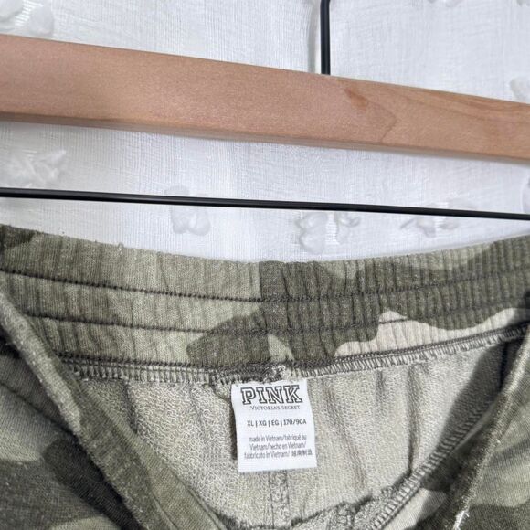 Pink Victoria's Secret Camo Green Sweatpants Womens XL - Picture 5 of 6